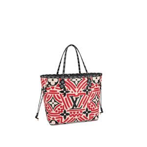 Louis Vuitton Neverfull MM Monogram Giant Canvas Pouch Claim Rouge Tote Bag